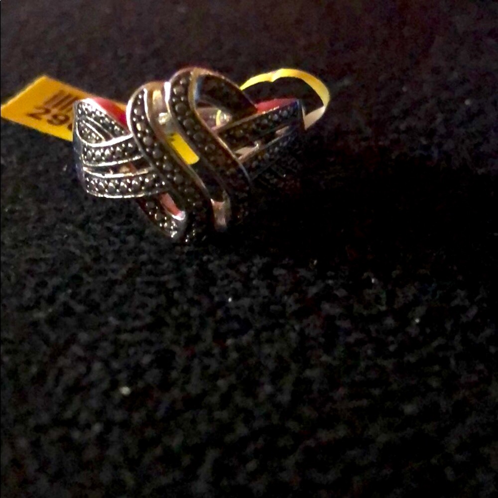 Black diamond 9.25 STS platinum Ring